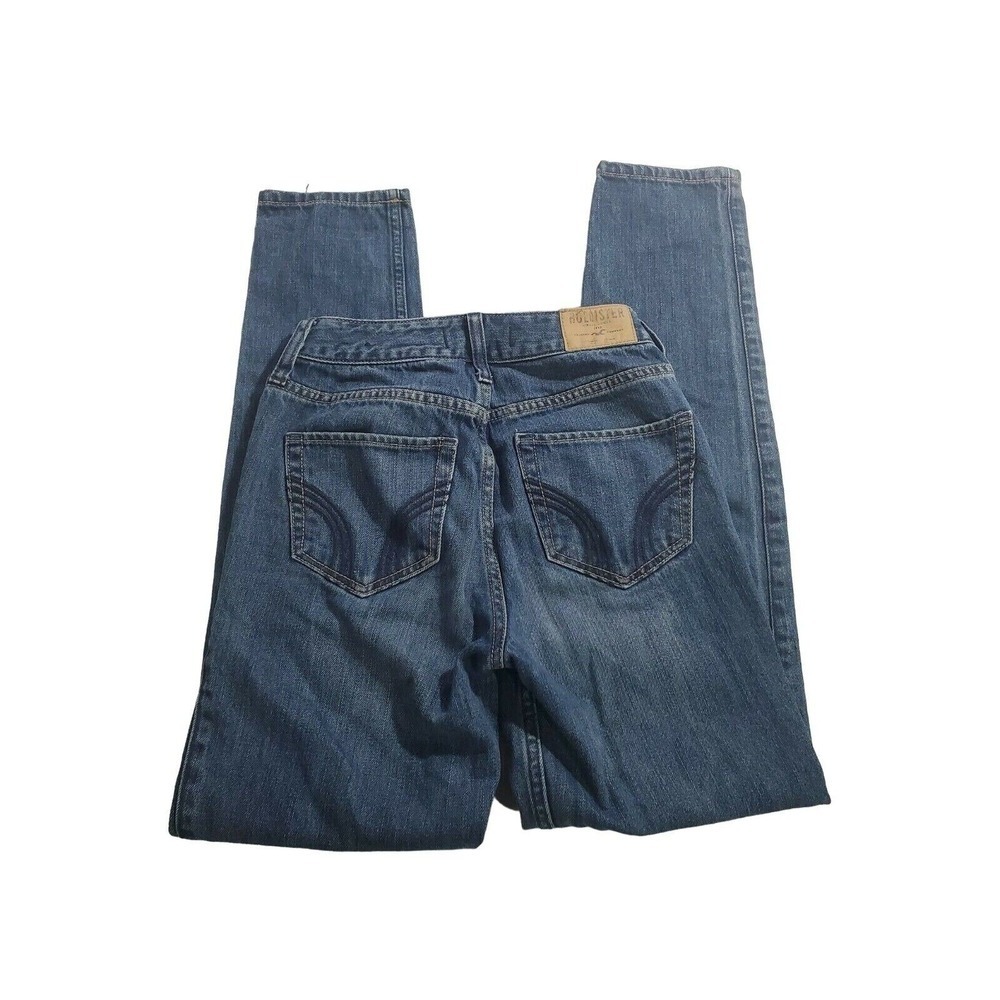 Hollister Jeans Size 00 Womens Blue Mid Rise Medium Wash Skinny Leg Denim